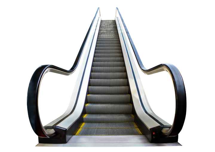 Stepped escalator installation