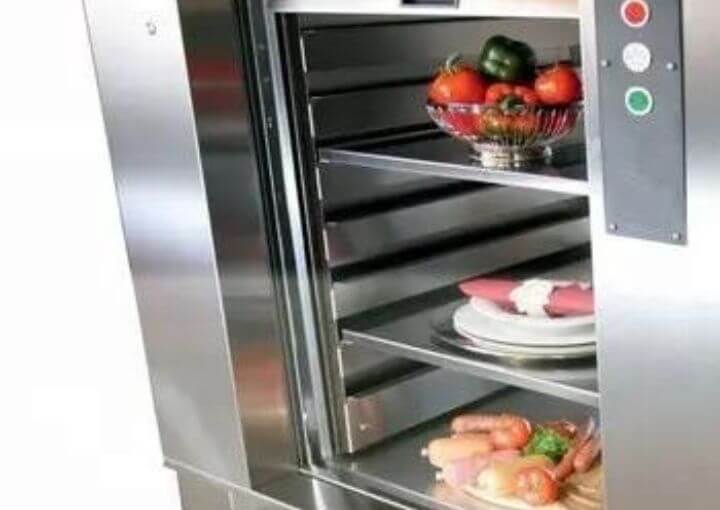Easy Access to Food Between Floors through the Dumbwaiter Elevator